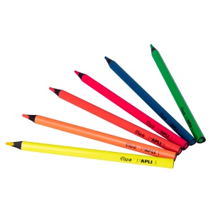 Set 6 creioane colorate Apli Jumbo Fluo - Img 2