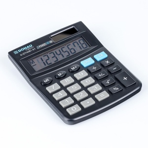 Calculator de birou Donau Tech, 130 x 104 x 19 mm, 8 digiti, negru - Img 2