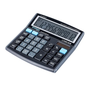 Calculator de birou Donau Tech, 136 x 134 x 28 mm, 12 digiti, negru - Img 3