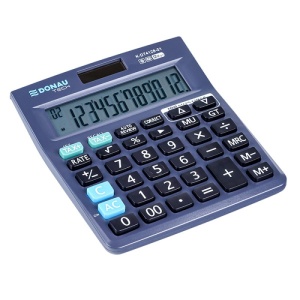 Calculator de birou Donau Tech, 140 x 122 x 30 mm, 12 digiti, negru - Img 2
