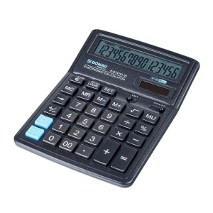 Calculator de birou Donau Tech, 190 x 143 x 40 mm, 16 digiti, negru - Img 3
