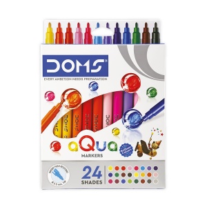 Carioci acuarela DOMS Aquamarkers, 24 culori