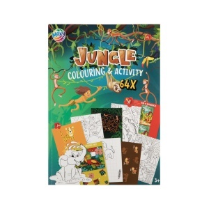 Carte de colorat si activitati Creative Craft, A4, tema jungla, 64 pagini