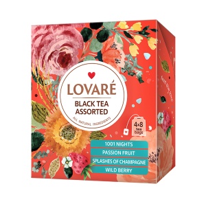 Ceai Lovare Black Tea Assorted, 32 plicuri/cutie