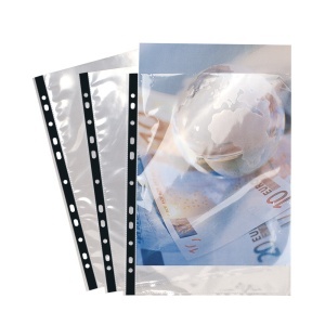 File de protectie Exacompta Cristal, grosime 90 microni, 100 bucati/set - Img 1