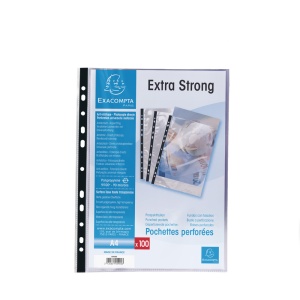 File de protectie Exacompta Cristal, grosime 90 microni, 100 bucati/set - Img 3