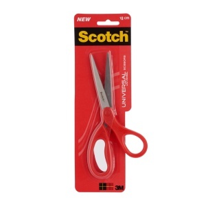 Foarfeca Scotch universala, 18 cm, otel, rosu - Img 2