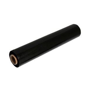 Folie stretch, manuala, neagra, 23 microni, 2.4 kg brut, tub 0.65kg, 500mm