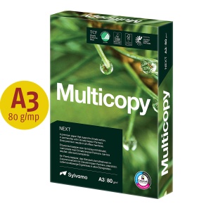 Hartie copiator Multicopy Next, A3, 80 g/mp, 500 coli/top, 3 topuri/cutie
