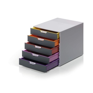 Organizator cu sertare Durable Varicolor, 5 sertare - Img 3