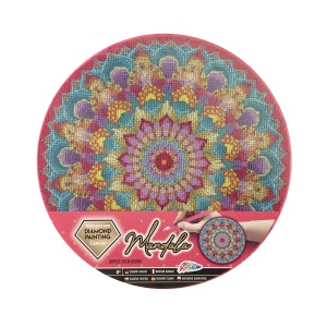 Pictura cu diamante Mandala Creative Craft, diametru canvas 30 cm - Img 2