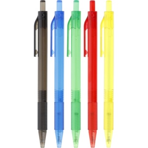 Pix cu mecanism Westcott Lucid, 0,5 mm, corp in culori asortate, scriere albastra