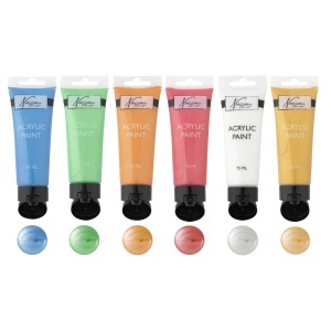 Set culori metalice acrilice Creative Craft, 6 culori, 75 ml - Img 4