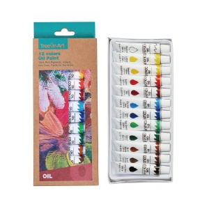Set Memoris-Precious, tempera pe baza de ulei, 12 culori, 12 ml