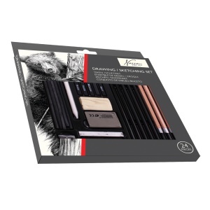 Set pentru desen si schite Creative Craft, 24 piese