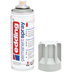 Spray vopsea acrilica Edding 5200, gri mat, uscare rapida, rezistenta la zgarieturi, 200 ml