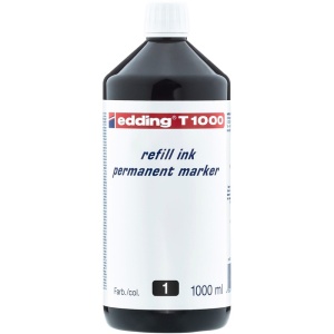 Tus de reumplere Edding T1000 pentru marker permanent, 1000 ml, negru