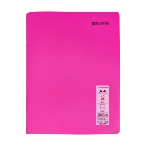 Caiet capsat Mynote, format A4, 40 file offset 60 g/mp, liniatura dictando, coperta PP neon, mix de 8 culori - Img 4