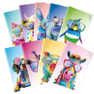 Caiet Mitama, A4, 40+2 file, 80g, dictando, design animale