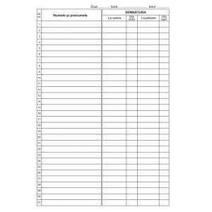 Condica de prezenta, A4, 50 file, fata-verso, 3 bucati/set