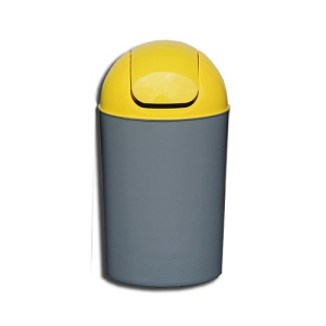 Cos Flip-Flap colectare selectiva, 12 litri , capac galben