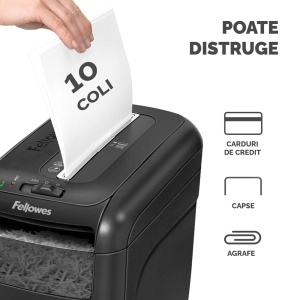 Distrugator de documente Fellowes 60CS, cross-cut, negru - Img 3