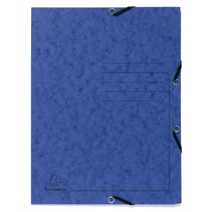 Dosar plic cu elastic Exacompta, carton, albastru