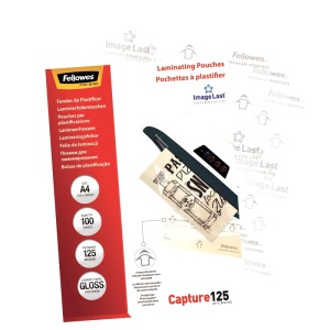 Folie pentru laminare Fellowes, 125 microni, A4, 100 coli/top - Img 3