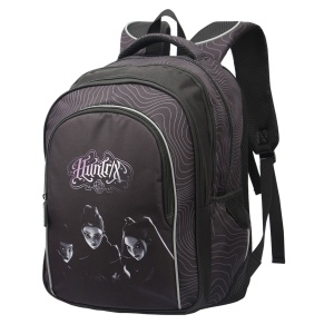 Ghiozdan BPL-60 Demon Hunter, 17 inch, 4 compartimente, negru