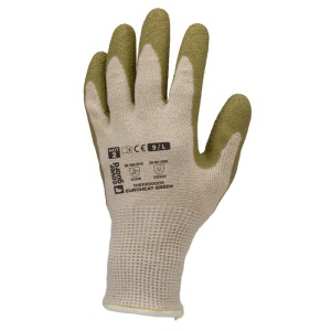 Manusi antitermice Coverguard EUROHEAT GREEN, cu latex, marime 8, verde