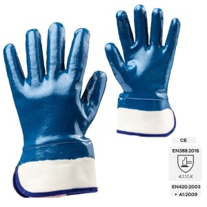 Manusi de protectie EUROSTRONG 9620, nitril, marime 10