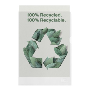 Mapa de protectie Esselte Recycled, PP reciclat, A4, 100 mic, 100 bucati/cutie, standard - Img 5