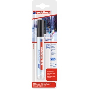 Marker pentru suprafete din sticla Edding 95, varf rotund, 1.5-3 mm, negru, 1 bucata/blister