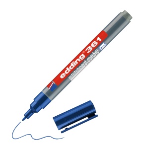 Marker pentru tabla Edding 361, corp plastic, varf 1 mm, albastru - Img 3