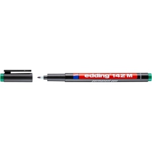 Marker permanent edding 142, corp din plastic, varf rotund, 1 mm, verde