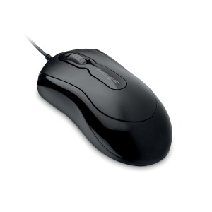 Mouse Kensington EQ Mouse-in-a-Box, cu fir de 180 cm, plastic partial reciclat, negru