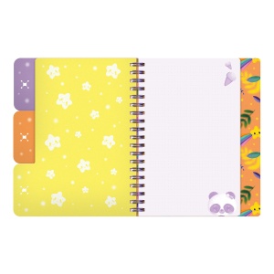 Notes cu separatoare si spira Bangoberry Pally Panda, 200 pagini - Img 5