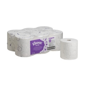 Rola prosop Kimberly-Clark Kleenex Ultra, premium, autocut, 600 portii, alba, 6 role/bax