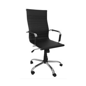 Scaun birou directorial Melia, rotativ, imitatie piele, negru