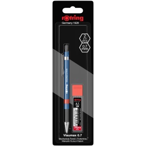 Set creion mecanic Rotring Visuclick 0.7 mm + etui 24 mine, diverse culori - Img 2