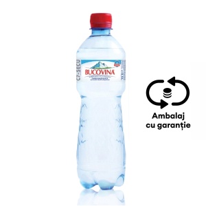 Apa minerala carbogazoasa Bucovina, 0.5 l, 12 sticle/bax, eticheta SGR