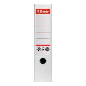 Biblioraft Esselte No.1 Power Recycled, carton, 100% reciclat, reciclabil, certificare FSC, A4, 75 mm, alb - Img 3