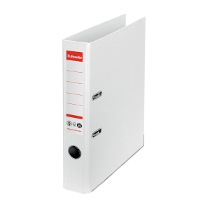 Biblioraft Esselte No.1 Power Recycled, carton, 100% reciclat, reciclabil, certificare FSC, A4, 50 mm, alb - Img 2