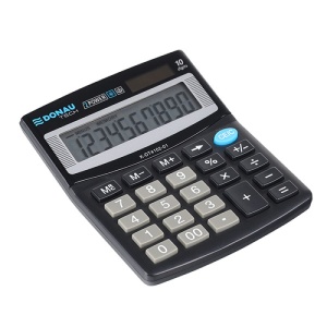 Calculator de birou Donau Tech, 122 x 100 x 32 mm, 10 digiti, negru - Img 2