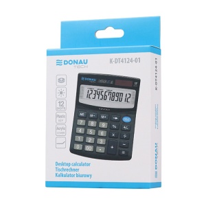 Calculator de birou Donau Tech, 122 x 100 x 32 mm, 12 digiti, negru - Img 4