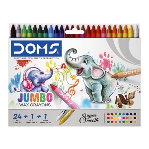 Creioane cerate DOMS Jumbo, 24+2 culori