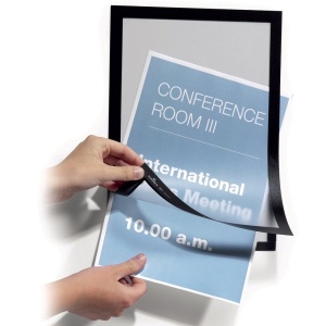 Display magnetic Durable Duraframe, A4, negru, 2 bucati/set - Img 2