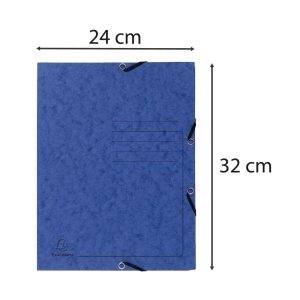 Dosar plic cu elastic Exacompta, carton, albastru - Img 5