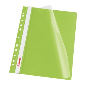 Dosar PP cu multiperforatii Esselte VIVIDA, A4, verde, 10 buc/set