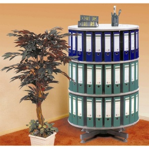 Extensie coloana rotativa pentru bibliorafturi, PFL, gri, 80x36 cm - Img 2
